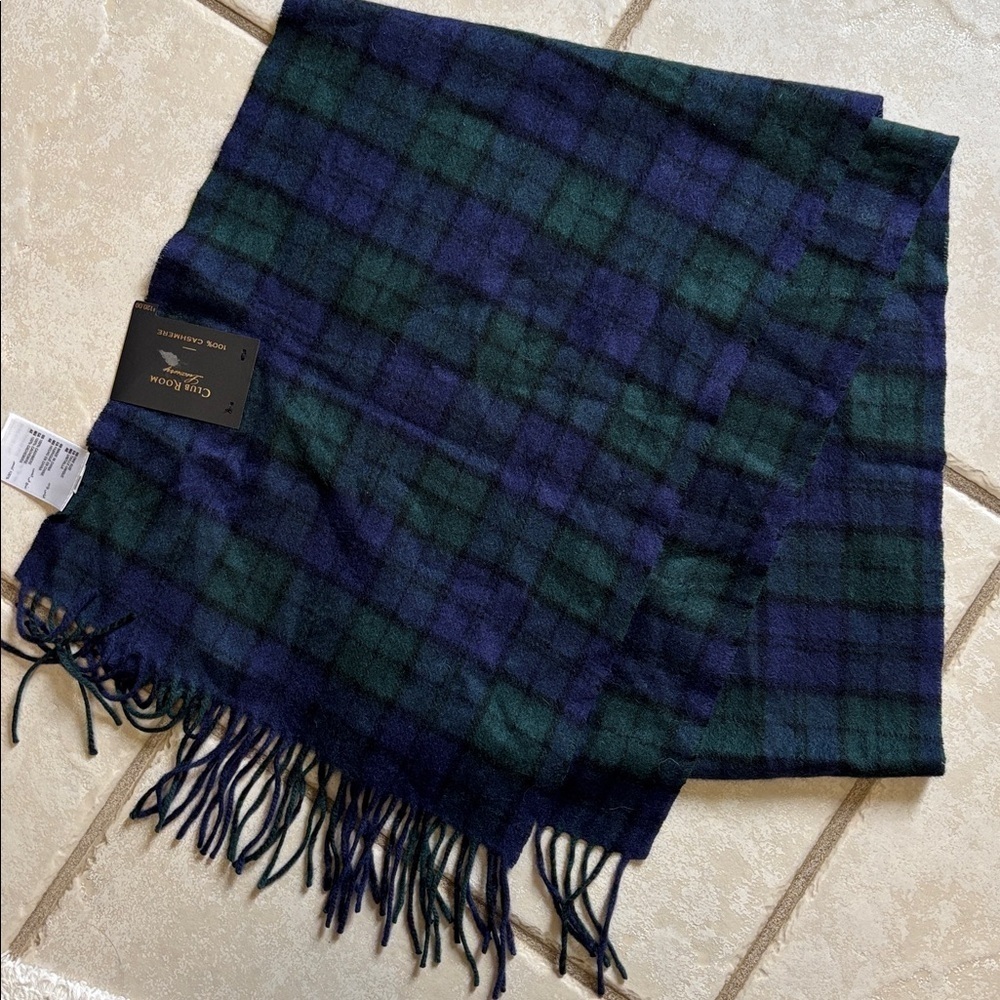 Club Room Luxury Cashmere Plaid Scarf